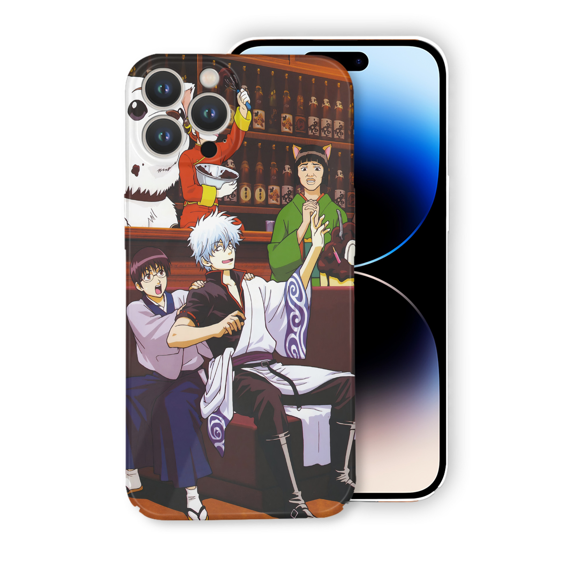 （画像用） ぎんたま 坂田銀時（さかたぎんとき） 神楽 志村新八（しむら しんぱち） GINTAMA Sakata Gintoki Kagura Shimura Shinpachi 【iPhone 14シリーズ対応】ハードケース